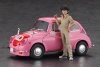Hasegawa SP654-52454 Subaru 360 w/ Jun Kazami Figure (Special Ver.) Mecha-Doc (decals) (3d-printed lamps and front spoiler) 1/24
